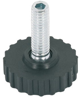 Base Leveller, with Ball Joint and M8 x 22 mm Threaded Bolt, Plastic