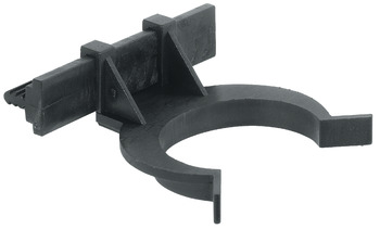 Plinth panel clip, with panel holder, for rectangular glide