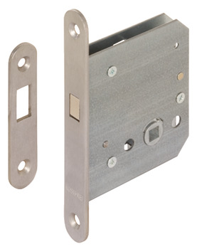 Mortise lock, for sliding doors, with compass bolt, Startec, bathroom/WC