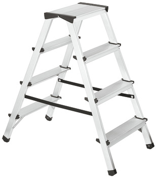 Double-Sided Ladder, Aluminium, Height 0,82 m