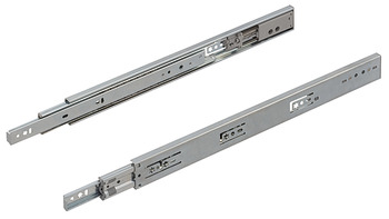Soft Close Ball bearing runners, single extension, load-bearing capacity up to 40 kg, steel, side mounting