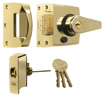 Nightlatch, High Security, BS 3621, Key from Outside, Key Lockable Lever Handle from Inside