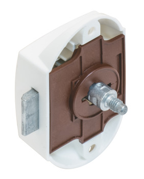 Deadbolt rim lock, Häfele Push-Lock, can be operated from one side