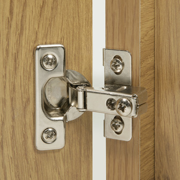Hinge with short arm, For thin hinged doors from thickness of 12 mm