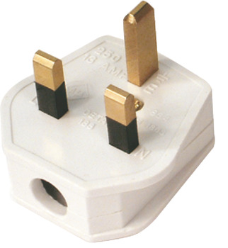 Mains Plug, 3 Pin, with 3 Amp Fuse