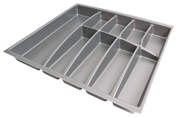 Plastic Cutlery Insert, Depths 423/473 mm, for Cabinet Widths 400-1000 mm, Anthracite