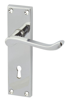 Lever Handles, Scroll, on Backplates for Lever Lock, Zinc Alloy
