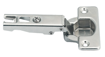 Concealed Cup Hinge, 110°, Full Overlay Mounting, Quick Snap, Clip on Arm, Steel