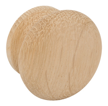Furniture knob, Wood, Unfinished,  Ø 45-55 mm