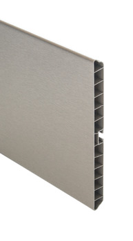 Plinth Panel, Stainless Steel Effect, PVC, Length 3000 mm
