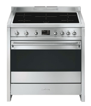 Cooker, Electric Induction, with Multifunction Pyrolitic Oven, 900 mm, Smeg Opera