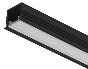 Profile for recess mounting, Häfele Loox5 profile 1103, for LED strip lights, aluminium