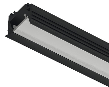 Profile for recess mounting, Häfele Loox5 profile 1106, for LED strip lights, polycarbonate