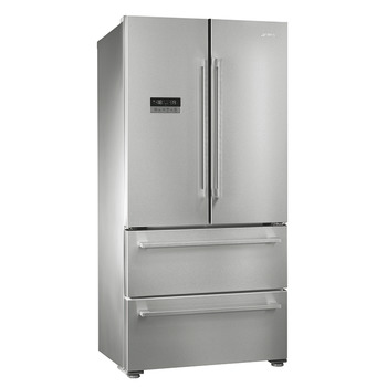 Fridge-Freezer, Freestanding, American Style, Two Door and Two Drawer, Total Capacity 605 Litres, Smeg