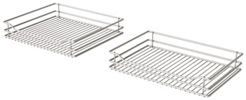 Swing Out Corner Storage, Classic Silver Linear Wire Baskets, Vauth-Sagel, VS COR Fold