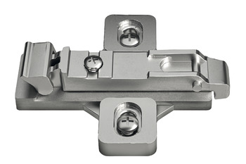Cruciform mounting plate, Häfele Duomatic SM, zinc alloy, with pre-mounted Euro screws